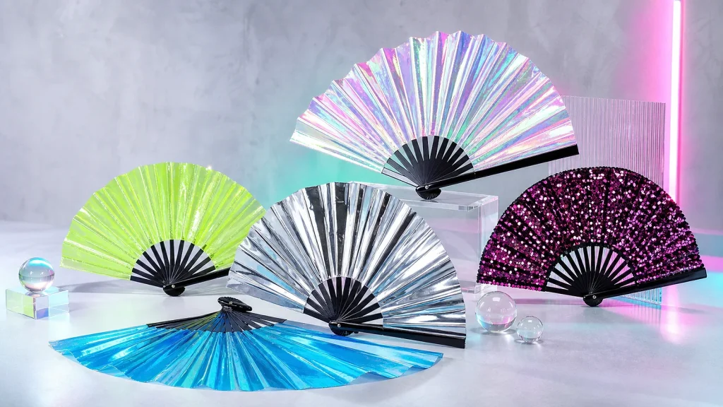 Neon rave fans arranged for a Sri Lankan festival outfit
